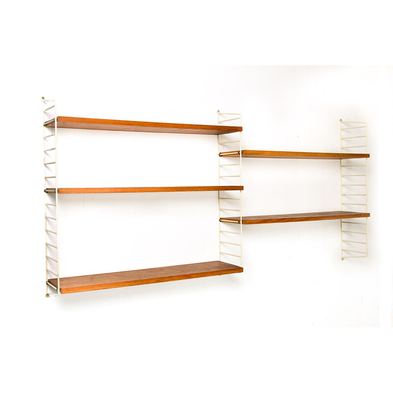 Teak string shelves, Nisse Strinning - 1950s