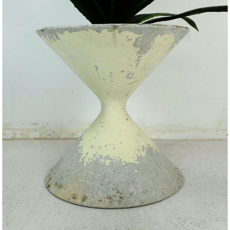 Vintage diabolo planter by Willy Guhl and Anton Bee for Eternit, 1951s