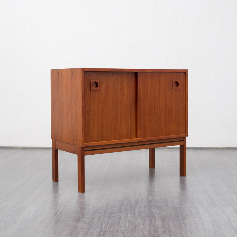 Scandinavian sideboard in teak with 2 doors - 1960s