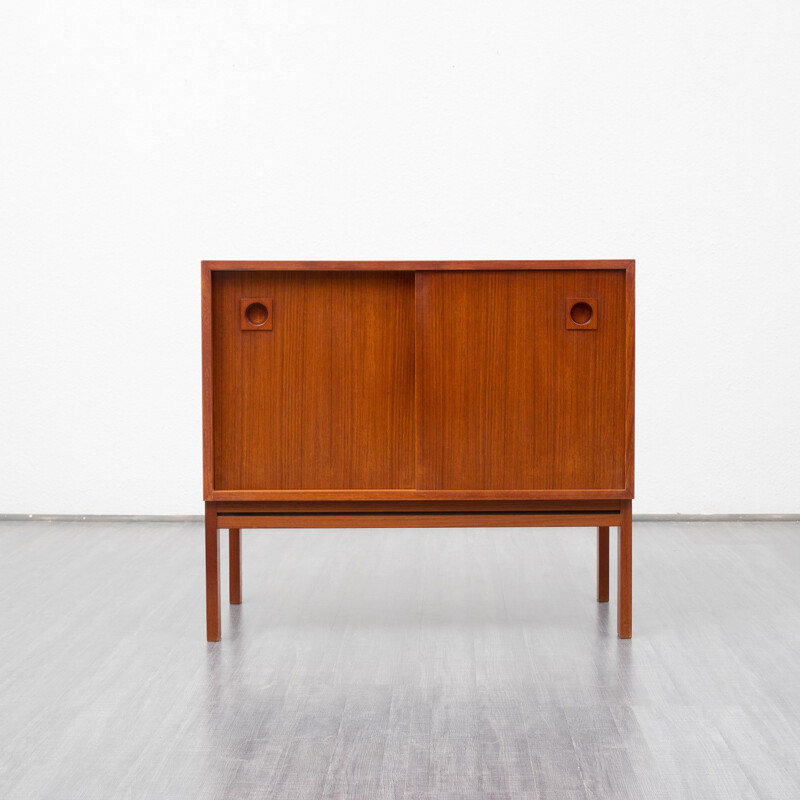 Scandinavian sideboard in teak with 2 doors - 1960s