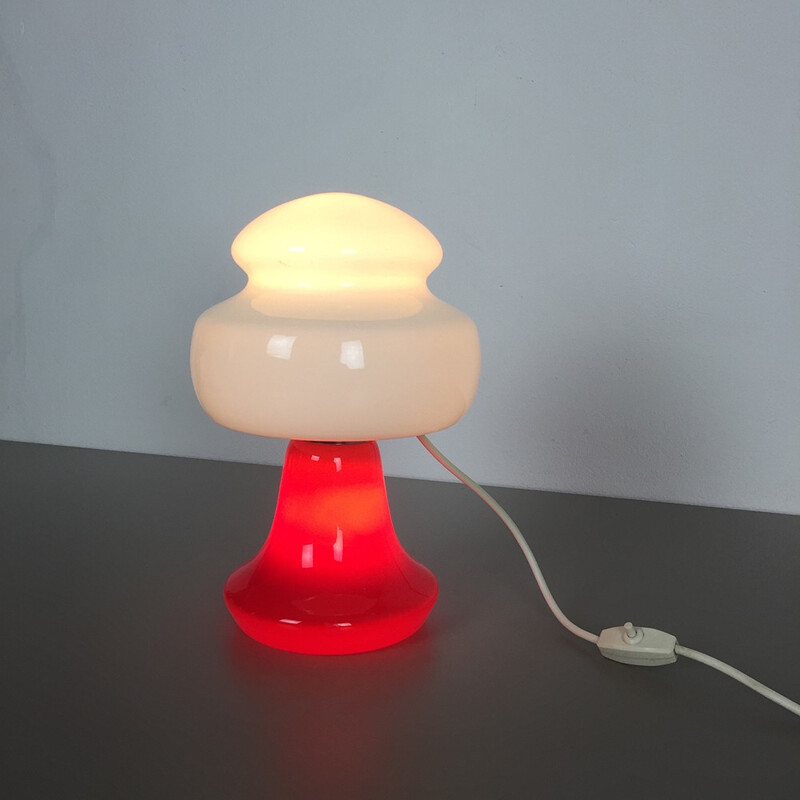 Original swedish handblown glass desk light - 1970s