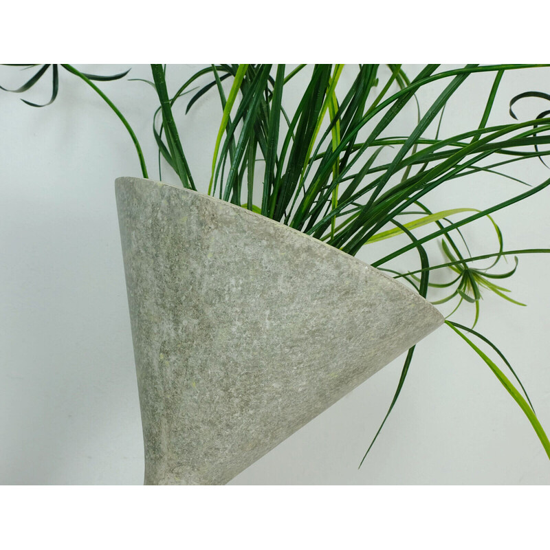 Vintage stone gray fiber cement planter by Willy Guhl and Anton Bee, Switzerland 1950s