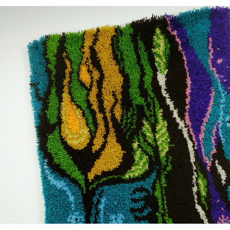 Vintage wall rug psychedelic pop, 1970s