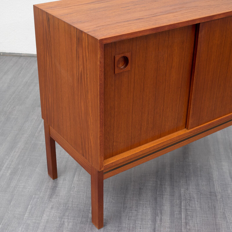 Scandinavian sideboard in teak with 2 doors - 1960s