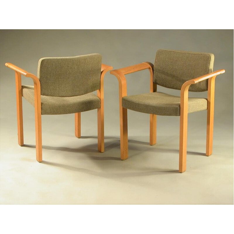 Cadeira de braços da conferência Vintage por Rud Thygesen e Johnny Sørensen para Magnus Olesen, 1975