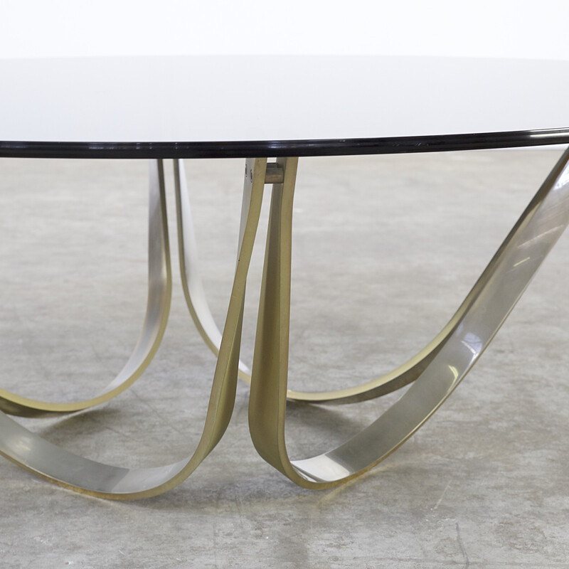 Table basse en laiton et verre Roger Sprunger, Dunbar Furniture USA - 1970