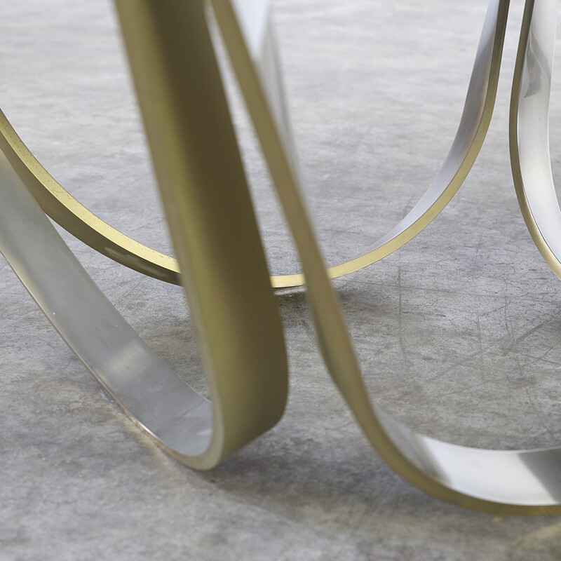Brass and glass coffee table Roger Sprunger for Dunbar Furniture USA - 1970s