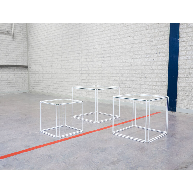 Set of 3 nesting tables "Isocele" by Max Sauze - 1970s