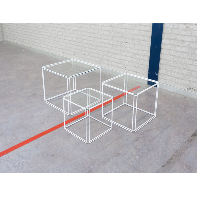 Set of 3 nesting tables "Isocele" by Max Sauze - 1970s