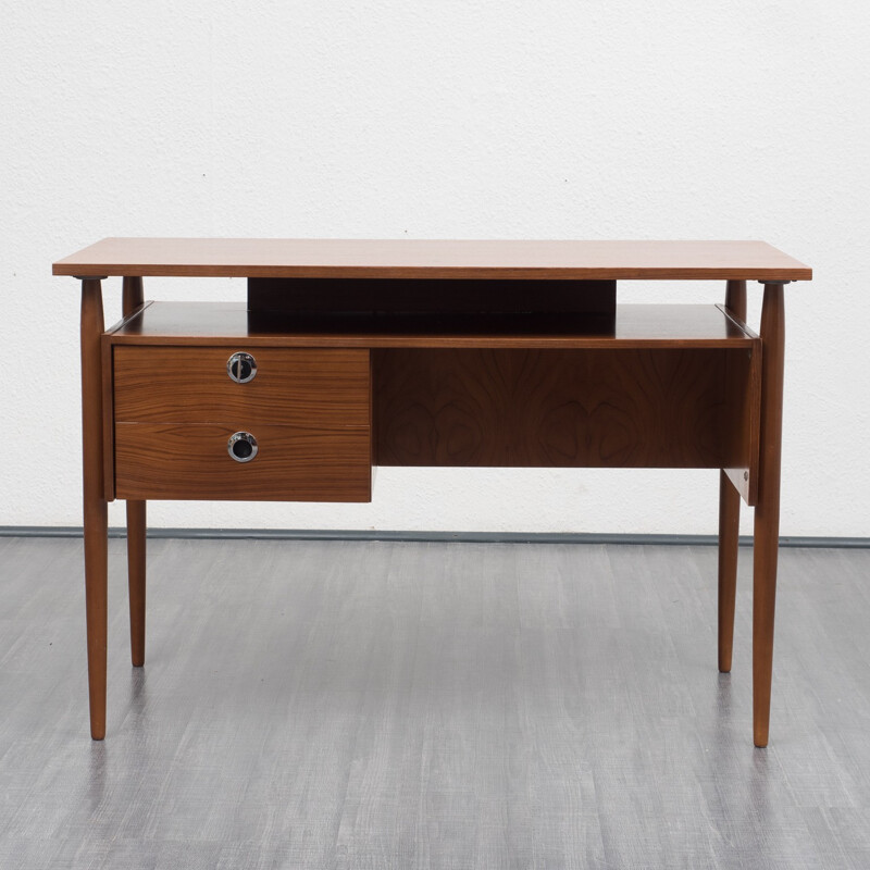 German vintage teak desk - 1950s