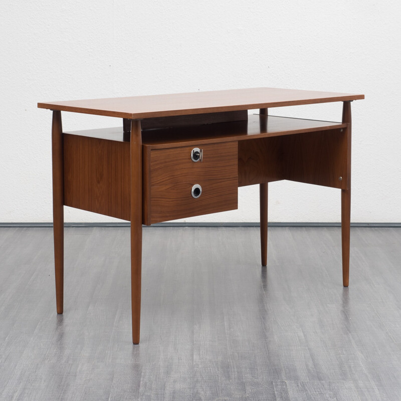 German vintage teak desk - 1950s