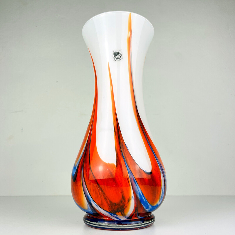 Vase aus Muranoglas von Carlo Moretti, Italien 1970er Jahre