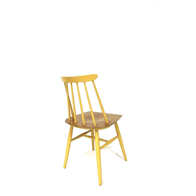 Conjunto de 4 cadeiras de teca vintage e faia "Fanett" de Ilmari Tapiovaara para Edsby Verken, Suécia 1960