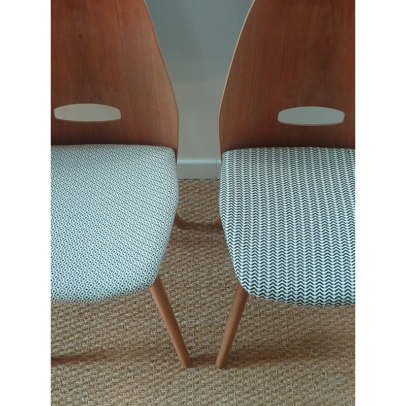 Paire de chaises vintage en hêtre - 1950 