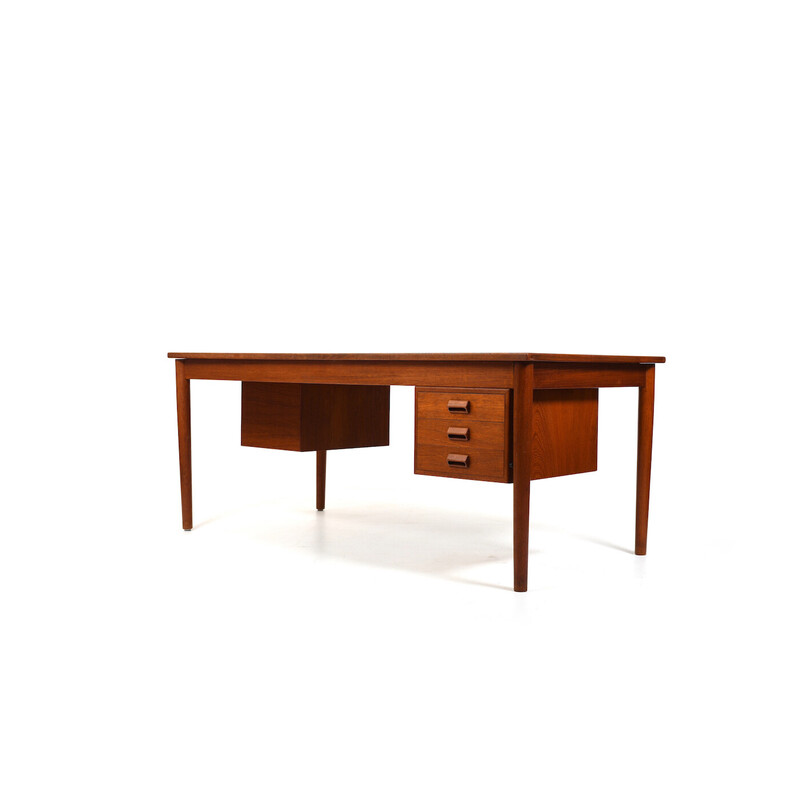 Vintage teak double-desk de Børge Mogensen, Dinamarca 1950s