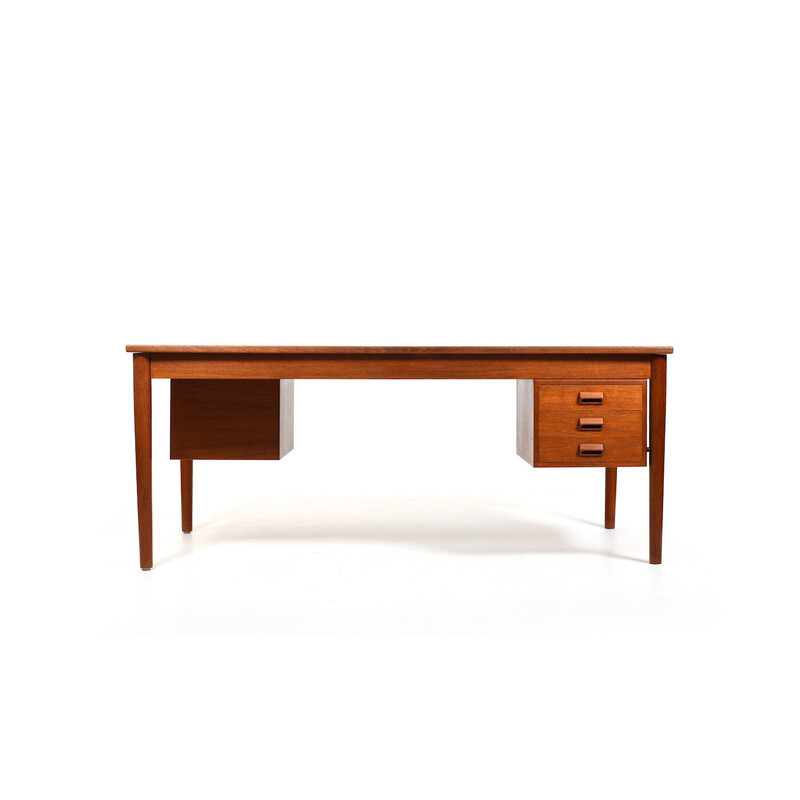 Vintage teak double-desk de Børge Mogensen, Dinamarca 1950s