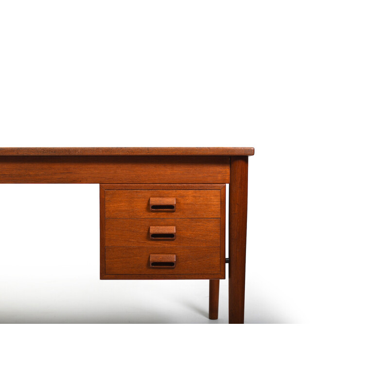 Vintage teak double-desk de Børge Mogensen, Dinamarca 1950s