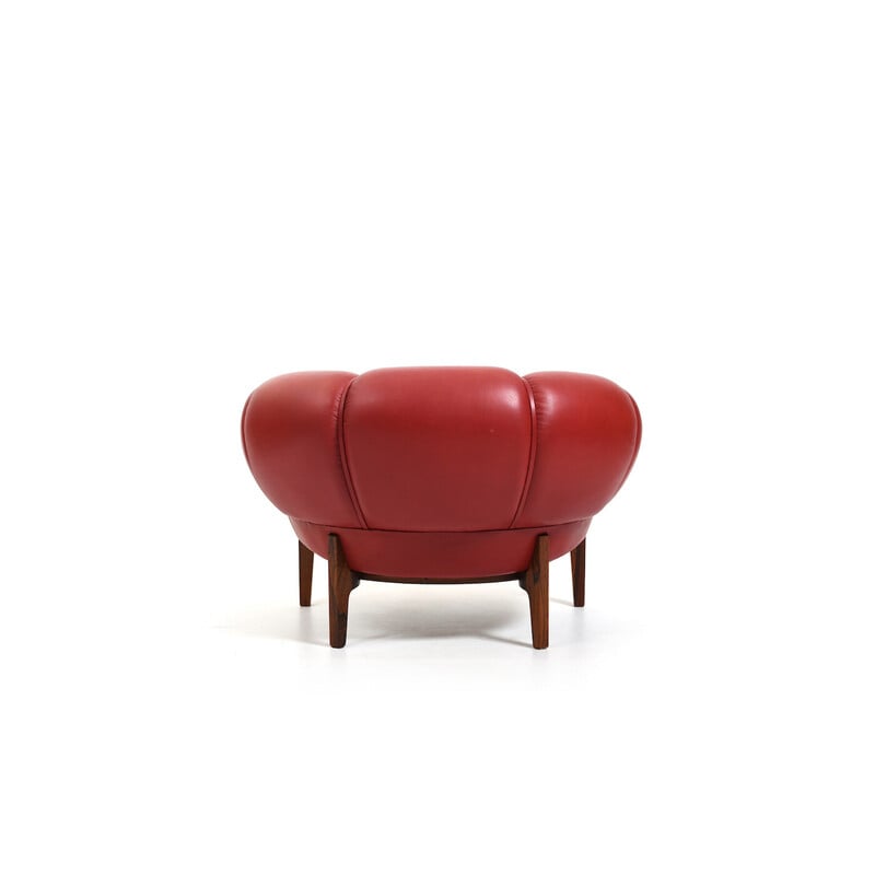 Fauteuil danois vintage "Croissant" par Illum Wikkelsø pour Holger Christiansen, 1950