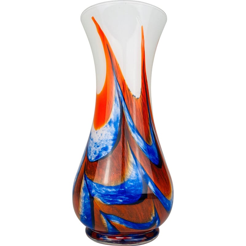 Vase vintage en verre de Murano par Carlo Moretti, Italie 1970