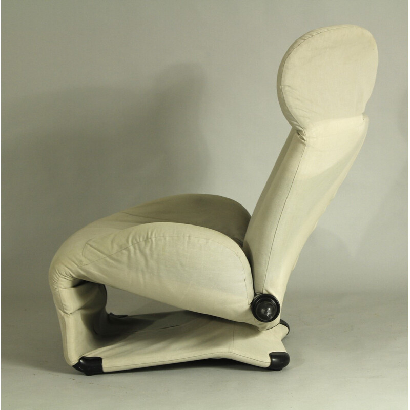 Fauteuil lounge vintage Wink par Toshiyuki Kita pour Cassina, Italie 1980