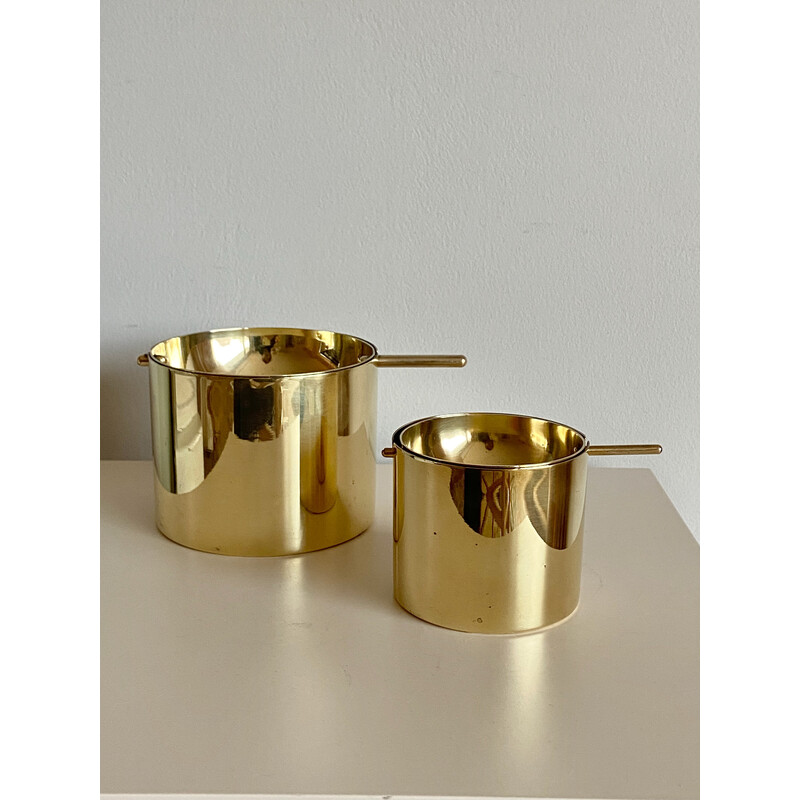 Vintage brass ashtray by Arne Jacobsen for Stelton, Denmark 1950s