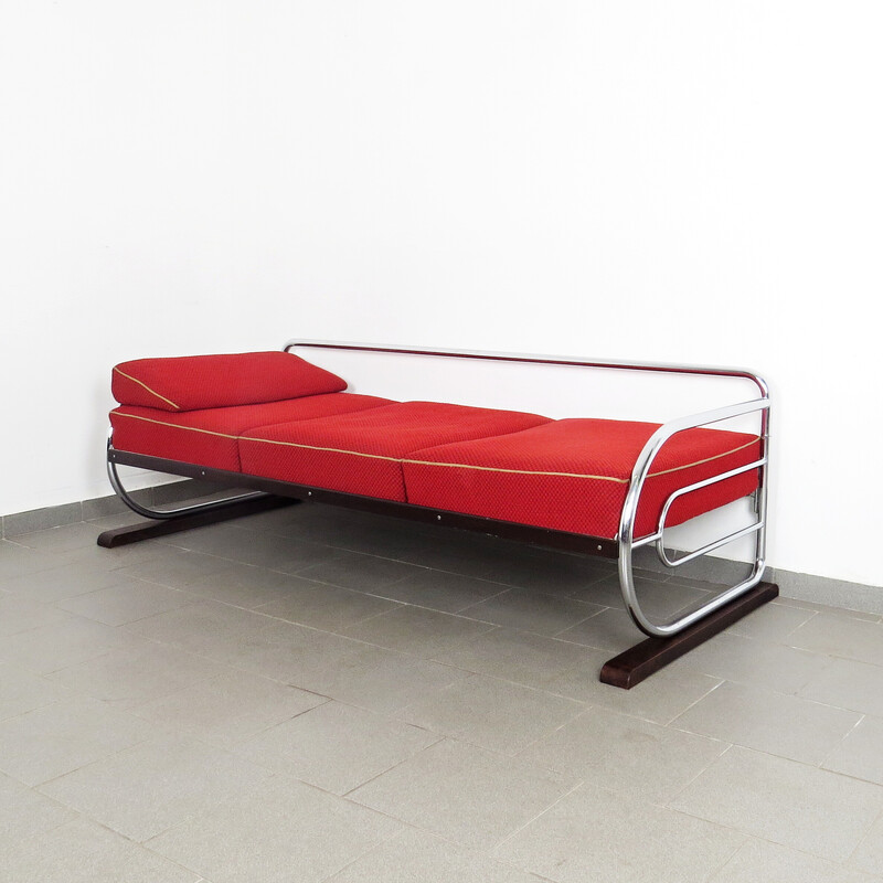 Vintage tubular sofa by Hynek Gottwald, Czechoslovakia 1930