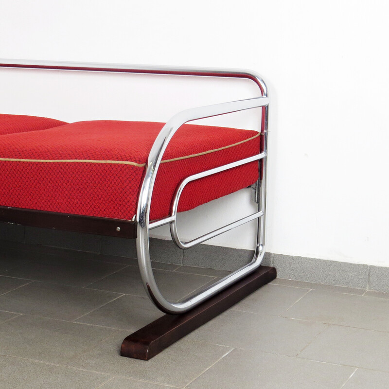 Vintage tubular sofa by Hynek Gottwald, Czechoslovakia 1930