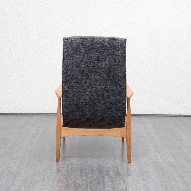 Fauteuil gris en hêtre - 1960