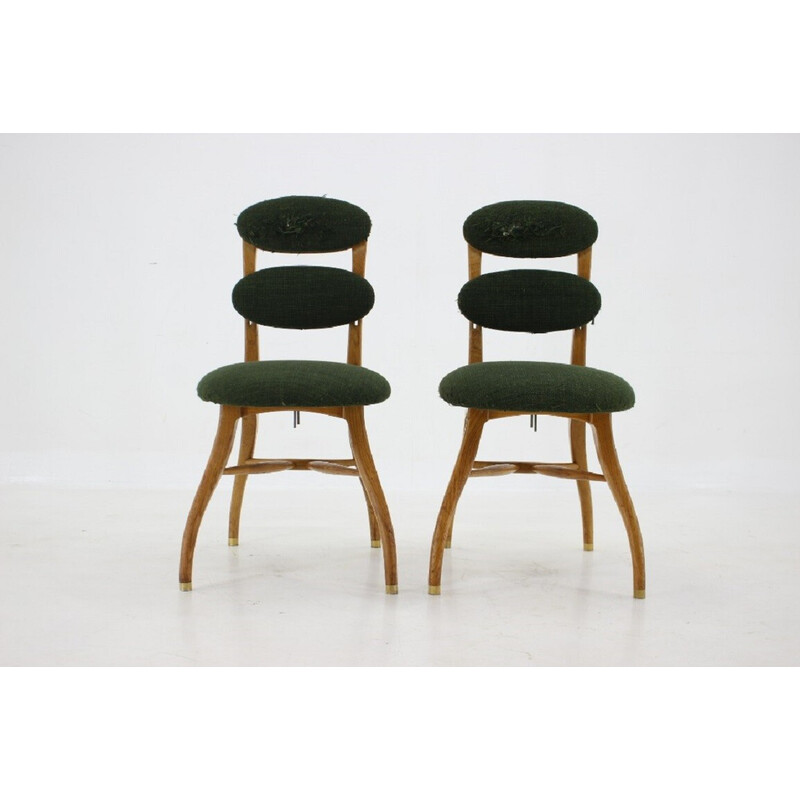 Pair of vintage Music chairs by Vilhelm Lauritzen, Denmark