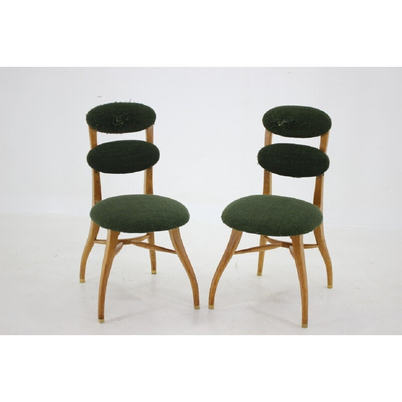 Pair of vintage Music chairs by Vilhelm Lauritzen, Denmark