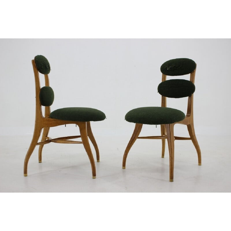 Pair of vintage Music chairs by Vilhelm Lauritzen, Denmark