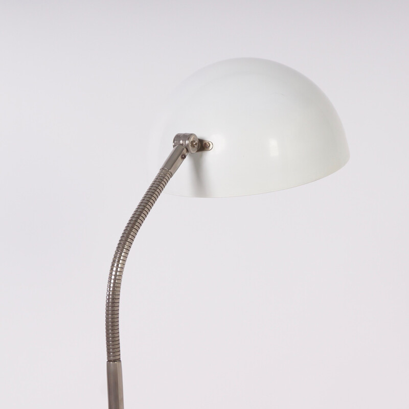 Lampadaire blanc en fer fabriqué par Hala - 1950