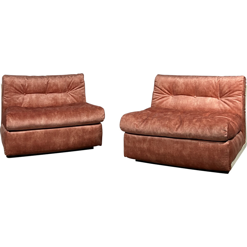 Pair of vintage Amanta armchairs by Mario Bellini for B & B Italia, 1960