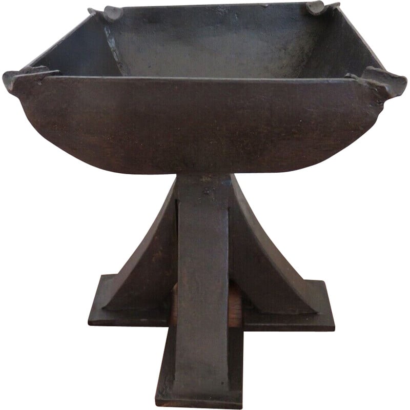 Vintage steel quadripod ashtray, France 1970