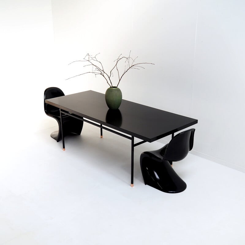 Vintage black table, 1950-1960s