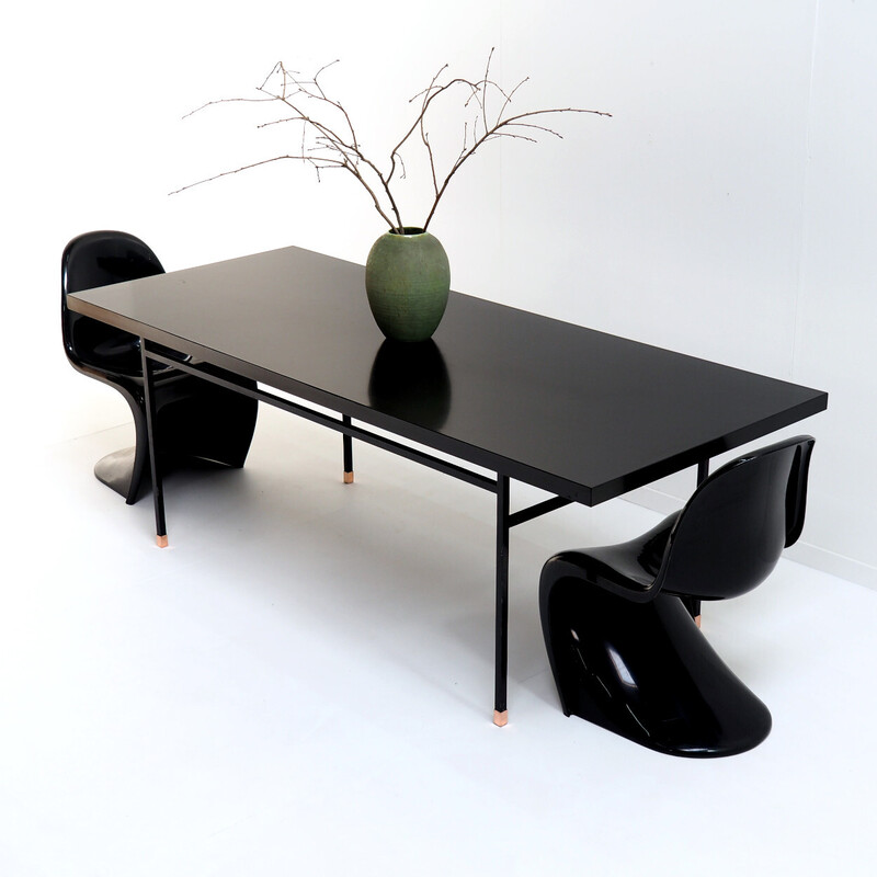 Vintage black table, 1950-1960s