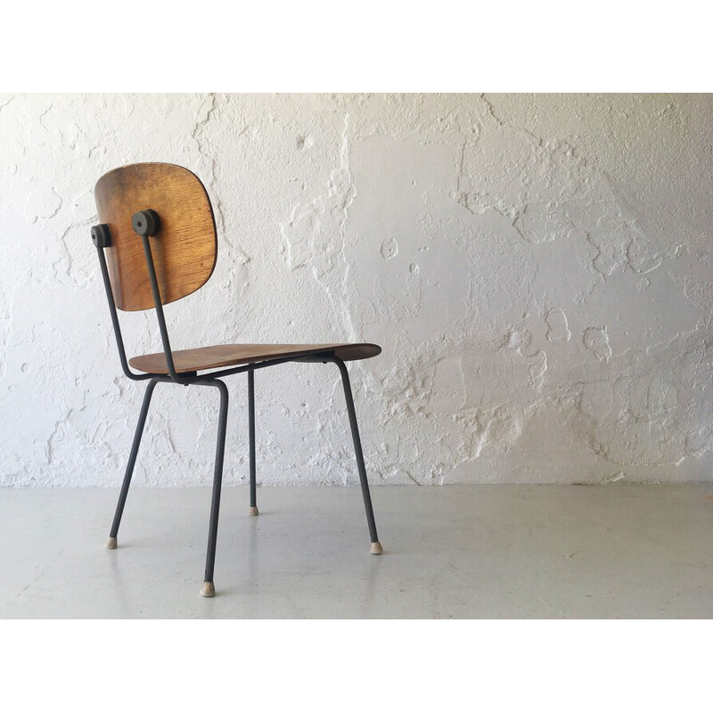 Cadeira de faia Vintage de Wim Rietvield para Gispen, 1952