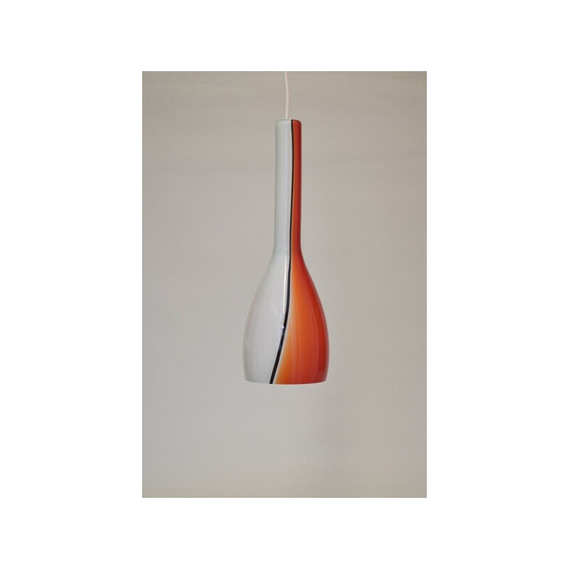 Juego de 4 lámparas colgantes vintage de cristal de Murano por Vistosi Luciano , Italia 1960