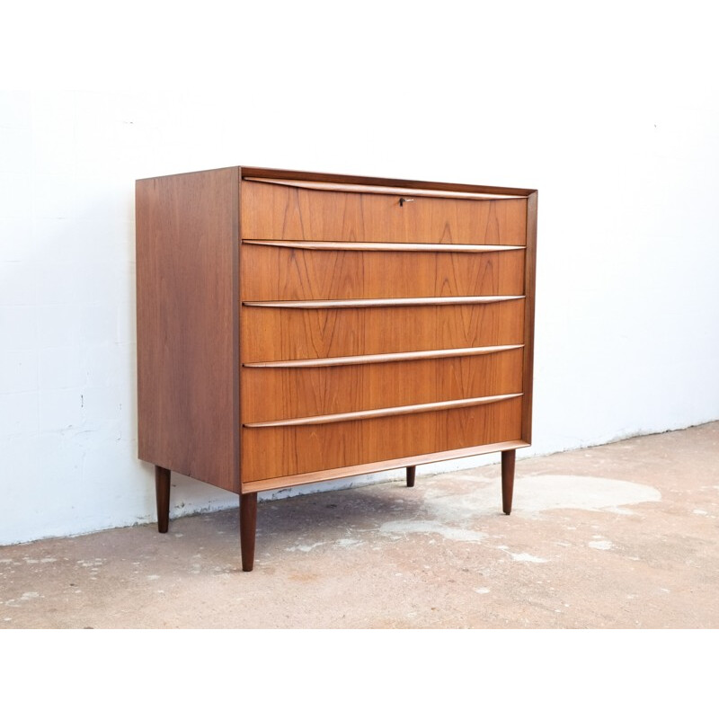 Scandinavian chest of drawers in teck - 1960s