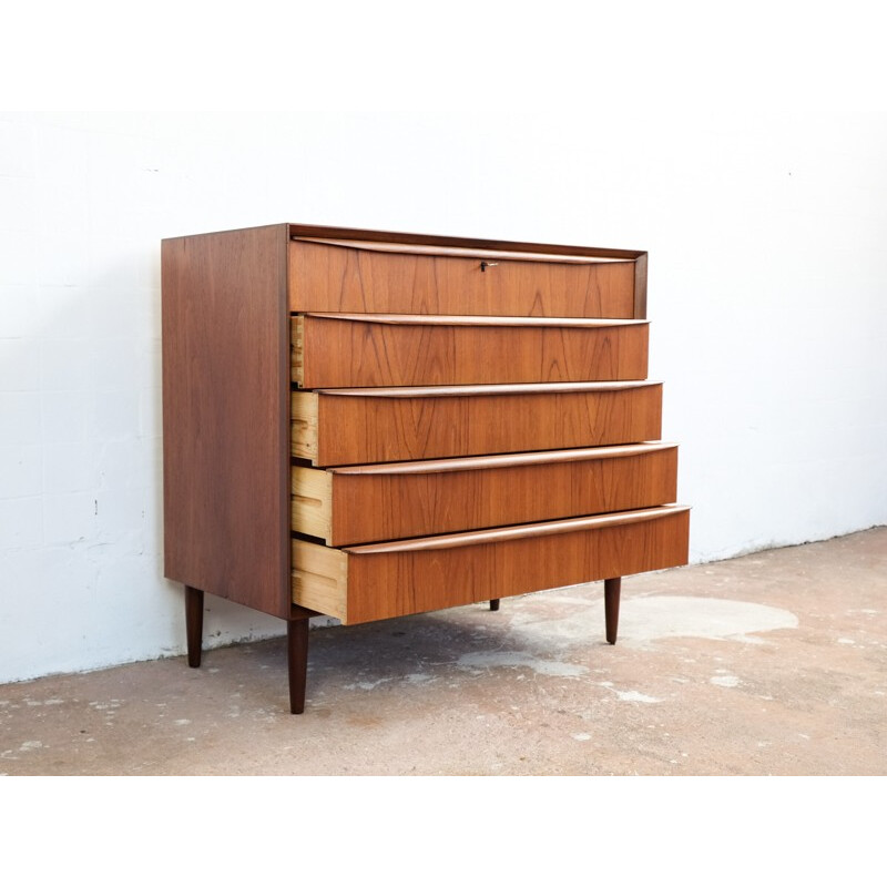 Scandinavian chest of drawers in teck - 1960s