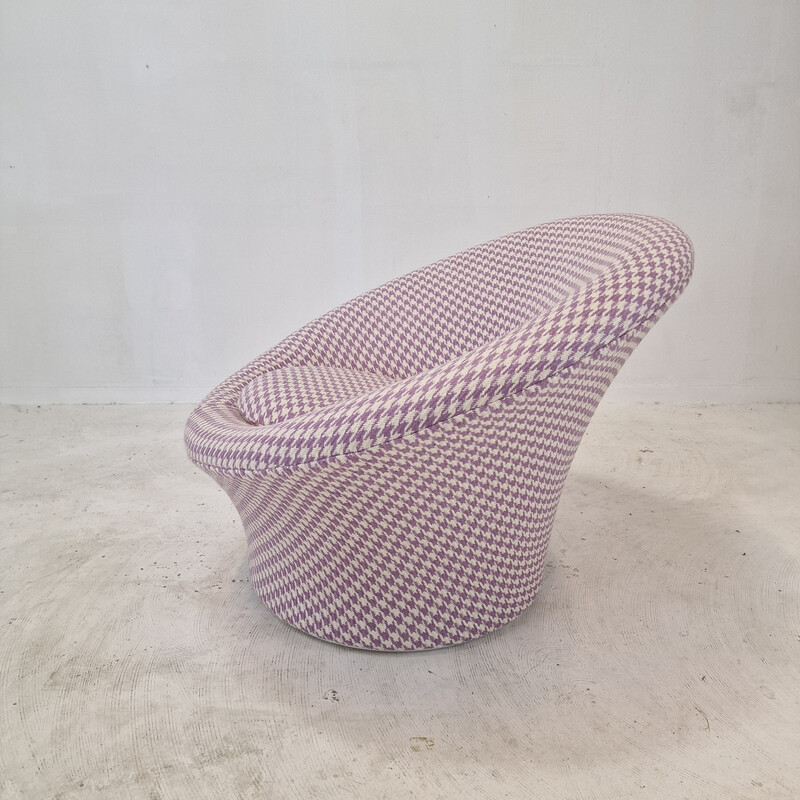 Fauteuil et ottoman en tissu vintage de Pierre Paulin pour Artifort, 1960