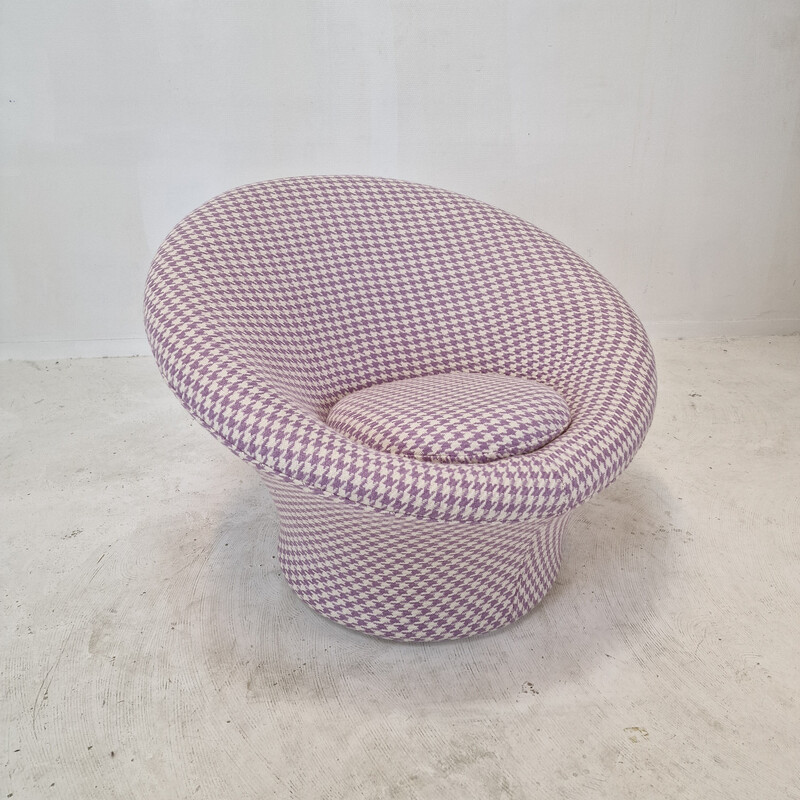 Vintage fabric armchair and ottoman by Pierre Paulin for Artifort, 1960s