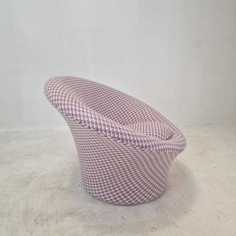 Vintage fabric armchair and ottoman by Pierre Paulin for Artifort, 1960s