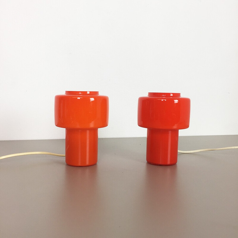 Pair of modernist table lights for Luxus Vittsjö by Uno & Östen Kristiansson - 1970s