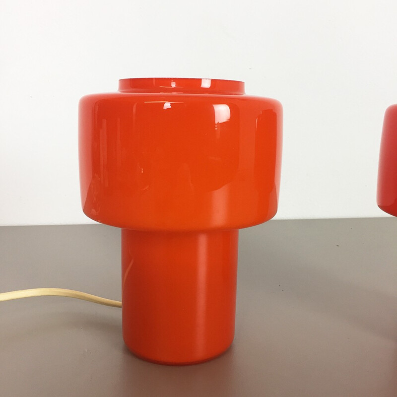 Pair of modernist table lights for Luxus Vittsjö by Uno & Östen Kristiansson - 1970s