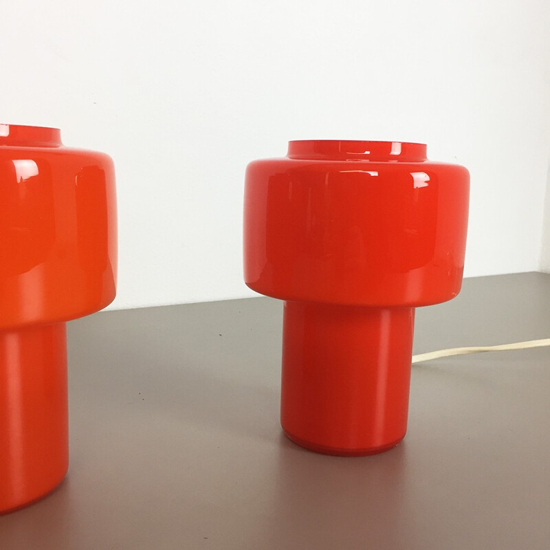 Pair of modernist table lights for Luxus Vittsjö by Uno & Östen Kristiansson - 1970s