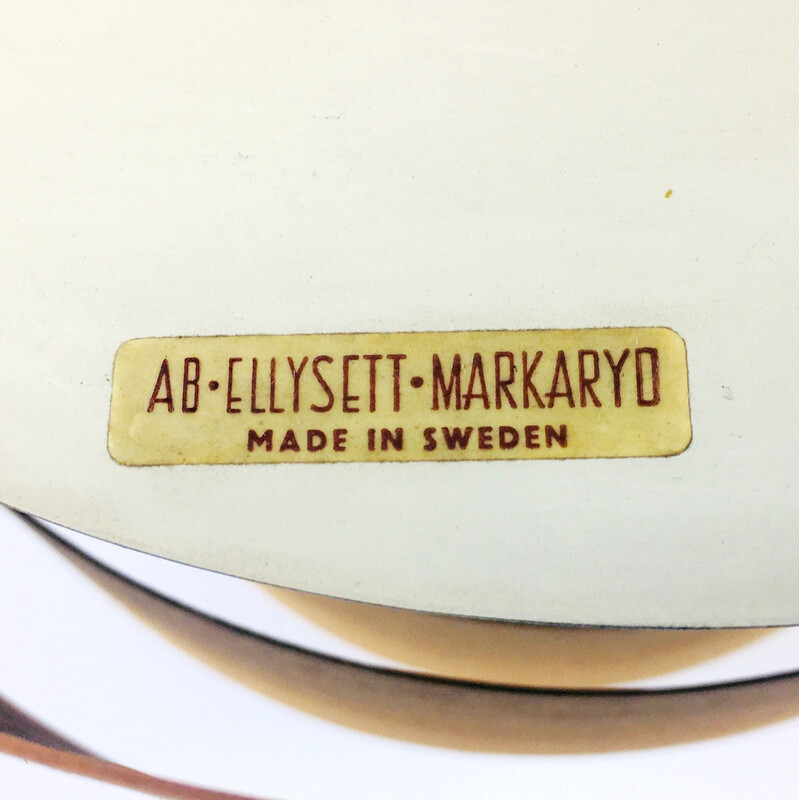 Lámpara colgante escandinava vintage de madera de Hans-Agne Jakobsson para Ellysett Markaryd, Suecia Años 60