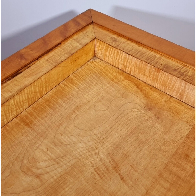 Vintage Thonet speeltafel in sycamore, amarant en houtfineer, 1950