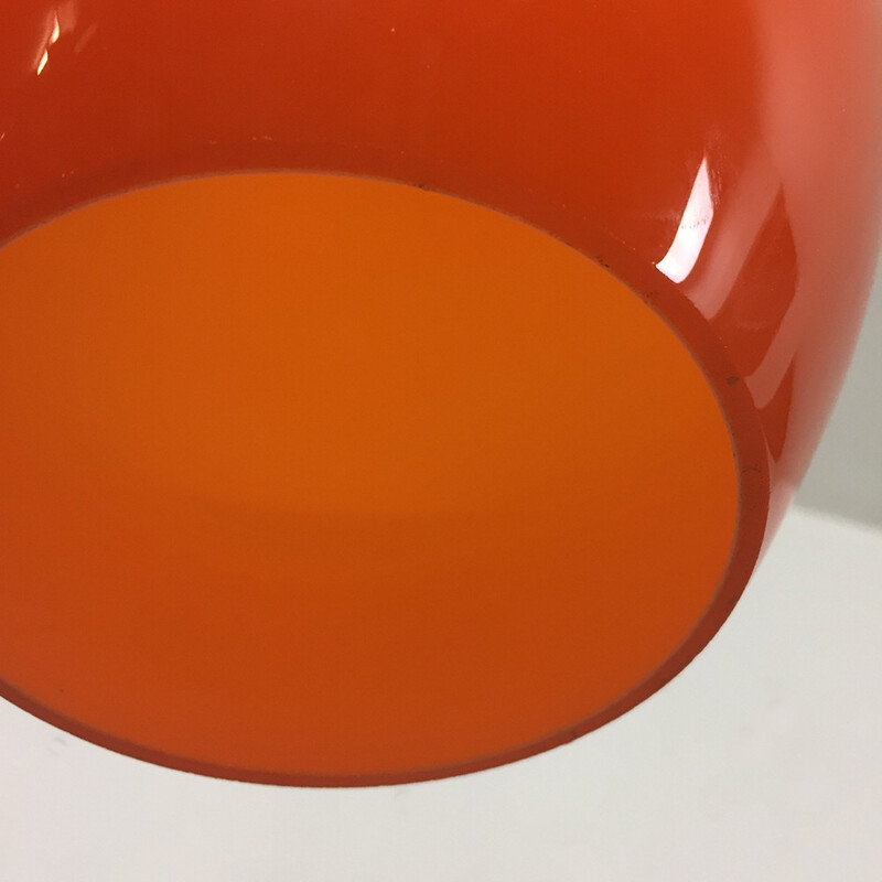 Suspension danoise orange en verre par Holmegaard - 1960