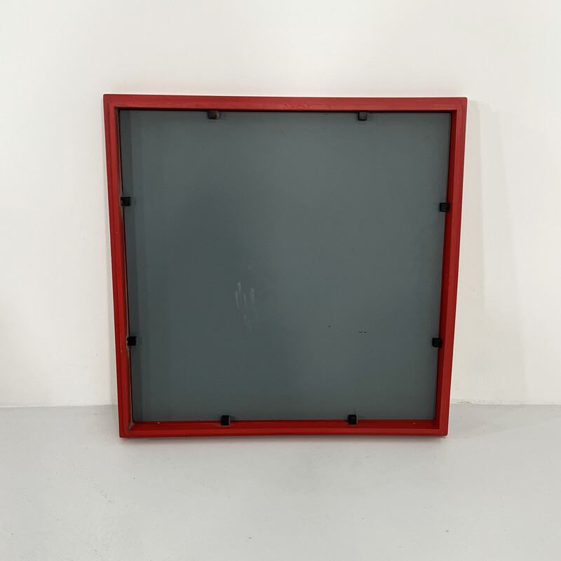 Espelho Vintage 4727 em poliuretano vermelho de Anna Castelli Ferrieri para Kartell, 1980s